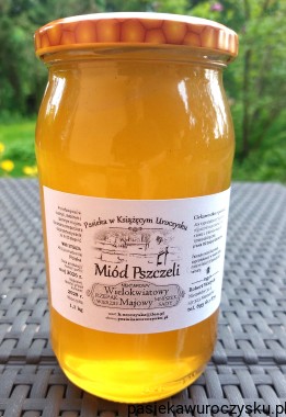 ZBIORY 2026! Miód Pszczeli Nektarowy Wielokwiatowy Majowy   1,1 kg  