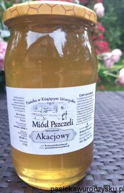 Zbiory 2026! Miód Pszczeli Nektarowy Akacjowy 1,1 kg. Prosto Z Ula Do Słoika!