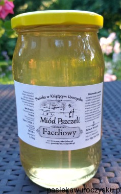 Zbiory 2026! Miód Pszczeli Nektarowy Faceliowy 1,1 kg. Prosto Z Ula Do Słoika!