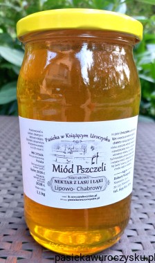Zbiory 2026! Nektar z Lasu i Łąki, Miód Pszczeli Lipowo-Chabrowy 1,1 kg. Prosto Z Ula Do Słoika!
