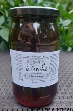 ZBIORY 2026! Miód Pszczeli Nektarowy Gryczany 1,1 kg. Prosto Z Ula Do Słoika!
